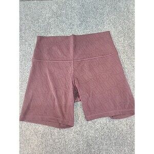 Lululemon Wunder Train HR Short Women's Workout Shorts All Over Print Burgundy M
